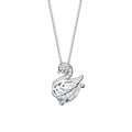 2 Colors Delicate Gorgeous Pure 925 Sterling Silver Clavicle Chain Grade Zircon Swan Shape Pendant Necklace for Women Girls