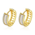 Daidan Hoop Earrings 18K Gold Plated Pave Huggie Zirconia Hoop Gold Plated Jewelry Silver 925 Jewelry Earrings