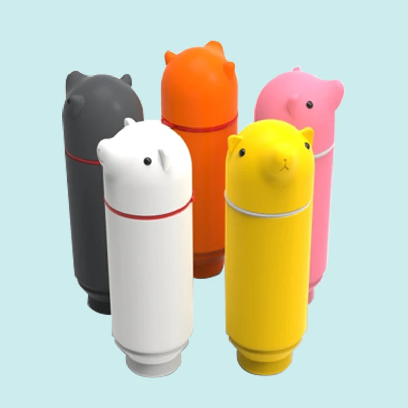 School Stand up Pencil Case Waterproof Silicone Cute Animal Shaped Pen Case Student Pen Bag for Stationery School Supplies