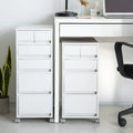 SHIMOYAMA 4/5 Drawer Storage Organizer With Wheel Casters Mobile Filing Storage File Cabinet for Home Office