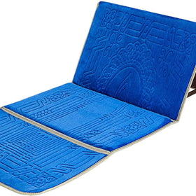 Hot Sale Foldable Flannel Sajadah Travel Muslim Prayer Mat Backrest Wholesale Hot Sell Islamic Praying Rug Carpet Made Polyester