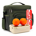Dark Green Small Reusable Tactical Leakproof Insulated Ice Pack Tote Bag for Food with Shoulder Strap