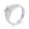 Fashion Custom Moissanite Sterling Silver 1carat Diamond Jewelry 925 Sterling Silver Ring for Men Women