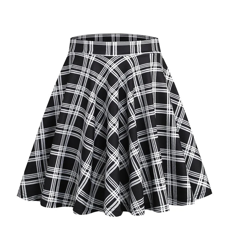 Women Print Skirts for Ladies 2022 Spring and Autumn New Arrival Fashion High Waist Plaid Printed Skirts