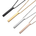 Simple Rectangular Pendant Titanium Steel Necklace Can Be Customized Printed Choker Accessories