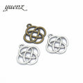 YuenZ 2 Color Antique Silver Color Chinese Knot Charms Fit for Bracelet Necklace DIY Metal Jewelry Making 22*20mm B120