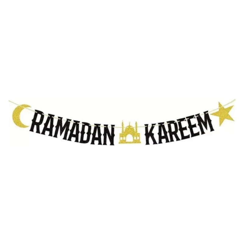 Eid Mubarak Islamic Muslim Ramadan Decorations for Home Ramadan Kareem Banner for Ramadan Decorations