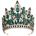 Fashion Cheaper Pageant Tiara and Crowns Green Blue Big and Large Beauty Pageant Crowns