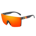 Dubery D809 Polarized Sports Sunglasses One-piece Oversized Cycling Sun Glasses Big Frame Rimless Vintage Eyewear