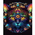 Painting by Numbers Cat Kits Animals Acrylic Paint Numbers Wall Art Coloring by Numbers for Home Wall Decors 40x50cm