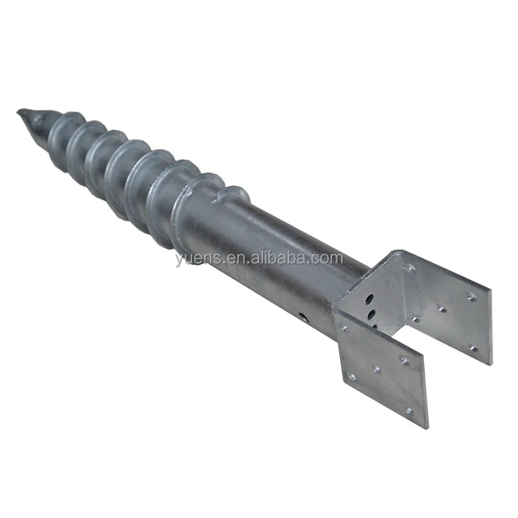 Steel Hot-dipped Galvanized Earth Screw Pile Solar Mount House Holding Spiral Post Anchor Bolt ISO/CE Certified