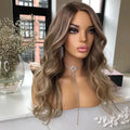 Popular Brown Color 100% European Human Hair Natural Wave Cuticle Aligned Invisible HD Lace Front Wigs