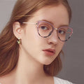 2023 Fashion New Cat Eye Glasses Clash Color Flat Glasses Anti Blue Light Glasses