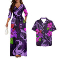 Polynesian Tropical Design Couple Clothing Plus Size Women's Casual Dress Men's Hawaiian Shirts Pacific Island Clothes for Women