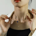 18K Gold Plated Non-Tarnish Stainless Steel Birthstone Necklaces for Ladies Waterproof Trendy Cubic Zirconia for Gift