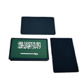 Saudi Arabia Logo Rectangle Soft PVC Adhesive Velcroes for Clothes Patch Custom Clothing Accessory KSA Saudi PVC Patches