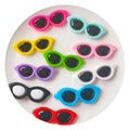 Hot Selling 100Pcs 42MM 30MM Colorful Mini Sunglasses Resin Flatback Cabochon for Hair Accessories Phone Case Scrapbooking Decor