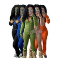 Custom Logo New New Arrivals 2026 Spring Two Piece Sets With Fleece Tracksuit Long Sleeve Zip up Hoodie Flare Sweatpants Suit