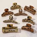 Wholesale Fashion Leopard Print Shark Hair Accessories Hair Clamps Oversized  Hollow Out Large Hair Clip Claws