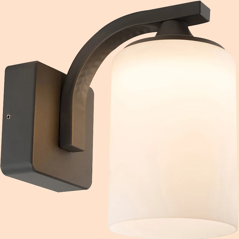 Home Best-selling Indoor and Outdoor Universal Aluminum Lamp Body Plus Glass Lampshade Waterproof Garden Lamp