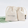 Eco Recyclable Custom Small Pouches for Dust Bag Jewelry Bags Printed Logo Cotton Drawstring Bag