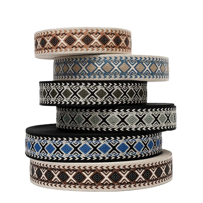 Hot Sale 5cm Polyester Jacquard Ribbon 2inches Dress Decoration Webbing for Shoes Hats Suits Suitcases Wide Shoulders