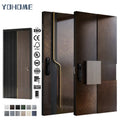Yohome Premium Quality External Bulletproof Door for Houses Hurricane Impact Metal Doors Exterior Aluminum Security Doors
