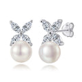 Hight Quality Freshwater Pearl Women Jewelry Cubic Zirconia Fine Pearl Earrings