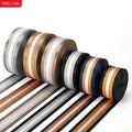 Factory Direct 38mm Nylon Jacquard Webbing Strap 2\" Striped Gold Thread Ribbon for Handbag Belt High Quality Jacquard Webbing"