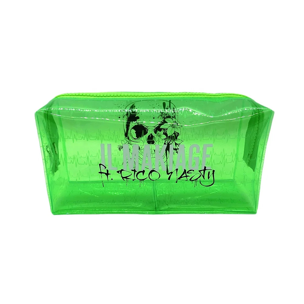Shenzhen Factory Supply Neon Green PVC Bag Reusable  Plastic Zipper Pouch clear PVC Packing Cosmetics Bag