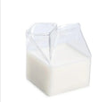 Half Pint Creamer Glass Mini Milk Carton Container 12 Ounce Water Glass Cup Milk Creamer Box Water Bottle