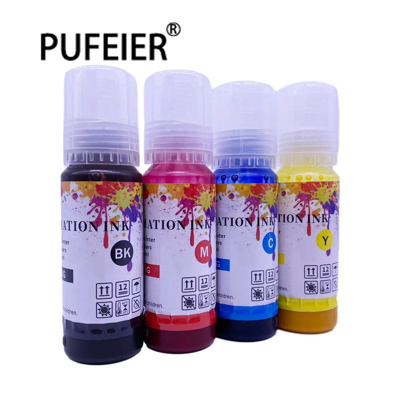 70ML 001 003 101 103 105 106 112 113 Sublimation Ink for Epson L4150 L4160 L6160 L6170 L6190 L3110 L3150 Inkjet Printer Ink
