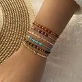 Original Design Natural Stone Bracelet Seed Bead Woven Jewelry Boho Colorful Beaded Bracelet for Women