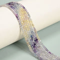 Wholesales Gradient Rainbow Tourmaline Fluorite Faceted Cube Gemstone Beads for DIY Jewelry Bracelet Making 2mm 3mm