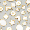 MD47 Lot 4pcs Nickel-Free Natural Shell Stainless Steel DIY Pendants Jewelry Accessories for Necklace Making Handmade Findings