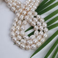 Natural Freshwater Pearls Rice Shaped Loose Beads in White 9-10mm/10-11mm/12-13mm Strands for Jewelry Making
