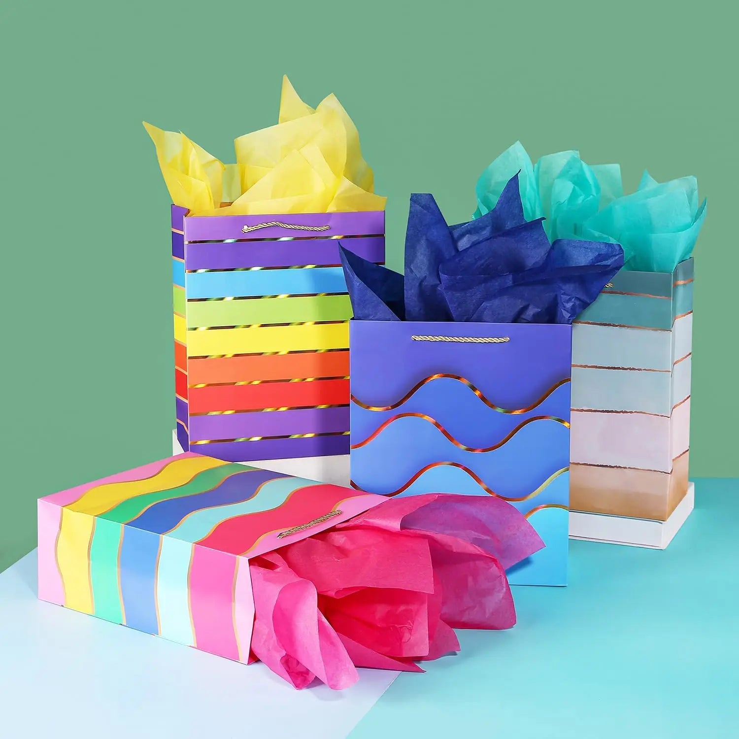 Jewelry Gift Fancy Shopping Custom with logo Card Customized Handle Made Washable Kraft Packaging Paper Bags