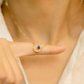 Classical INS Fashion Pure 925 Sterling Silver Clavicle Chain Zircon Crescent Moon Pendant Necklace for Women Jewelry
