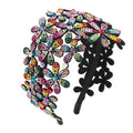 Handmade Full Rhinestone Flower Women Hairband Czech Drill Crystal Non-slip Border Fashion Luxury 6 Colors Hair Headband