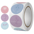 Gilded Colorful Thank You Sticker Round Roll Label Holiday Wedding Package Envelope Decorative Sealing Sticker