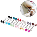 12pcs/lot Drop Pearls Muslim Women Shawl Scarf Lady Scarves Hijab Clips Pearl Brooch Pins Pin