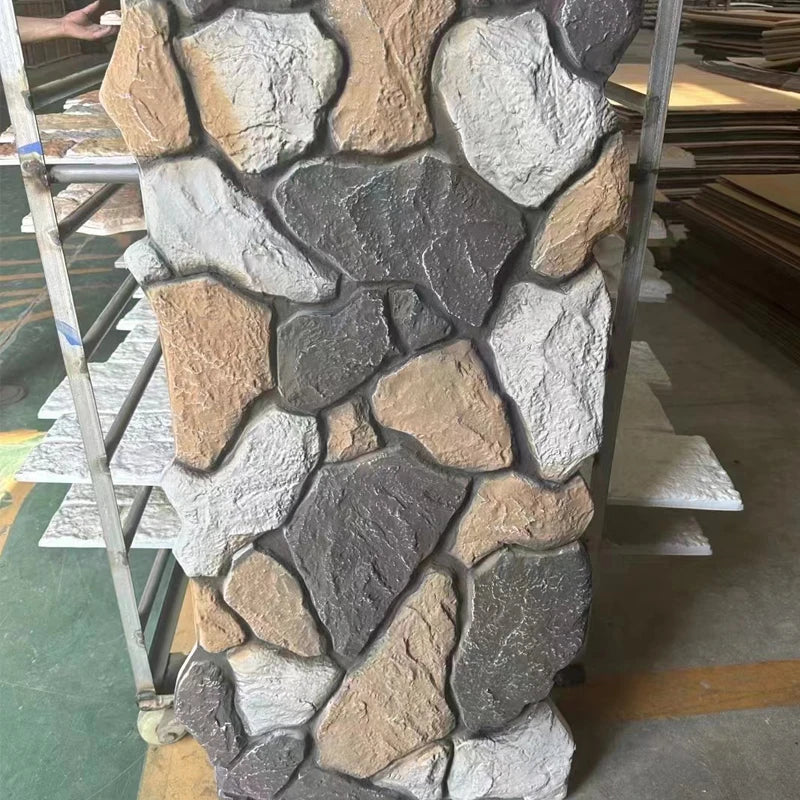 Modern Disorderly Shaped Stone 3D Bump Ceramic Wall Tiles Lightweight Waterproof Exterior Wall Decoration Cultural Stone