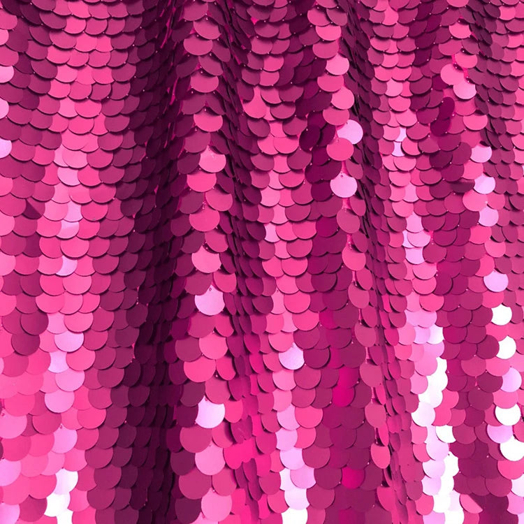 Luxury Living Room Wedding Party Banquet Glitter Mesh 18mm Red Sequin Backdrop Curtain Fabric Lightweight Woven Breathable