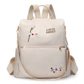 2026 Custom Smell Proof Outdoor Luxury Red Fashion Backpack with logo Embroidery