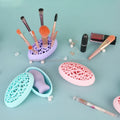 Silicone Nail Pen Holder Organizer Makeup Brush Display Stand Rack Storage Case Brush Drying Rack Shelf Makeup Brush Holder Rack