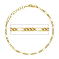 2022 Hot Custom Simple Dainty Link Chain Bracelet 14K Gold Filled Jewelry Figaro Chain Stacked Layering Chain Bracelet