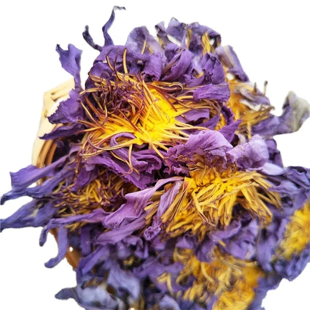 Lan Lian Hua Chinese Blue Lotus Dried Flower Blooming Tea Fresh Raw Blended Health Tea Bulk Packaging