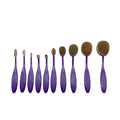 2026 Wholesale 10-Piece Makeup Brush Set with Silky Soft Synthetic Hair for Face Use Purple Color Private Label Option