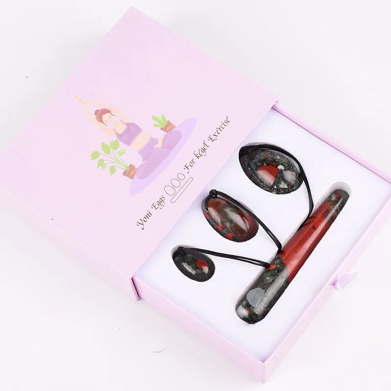 DIY Wholesale Natural Gemstone Blood Stone Eggs Quartz Crystal Yoni Eggs Jade Egg Rocks