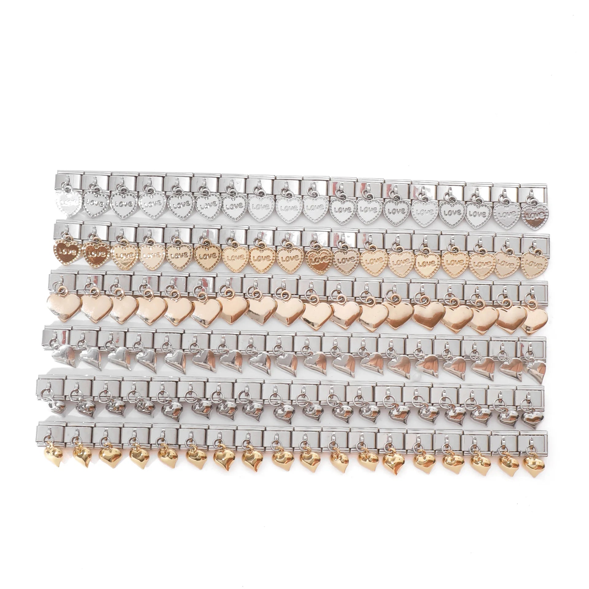 DIY Luxury Stainless Steel Bracelet Link Charms Connector Trendy Unisex/Girls' Party Wedding Engagement Gift Ideas